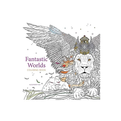 Fantastic Worlds Coloring Book - (Dover Adult Coloring Books) (Paperback)