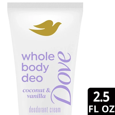 Dove Beauty Coconut & Vanilla Whole Body Deodorant Cream - Aluminum Free - 2.5 fl oz