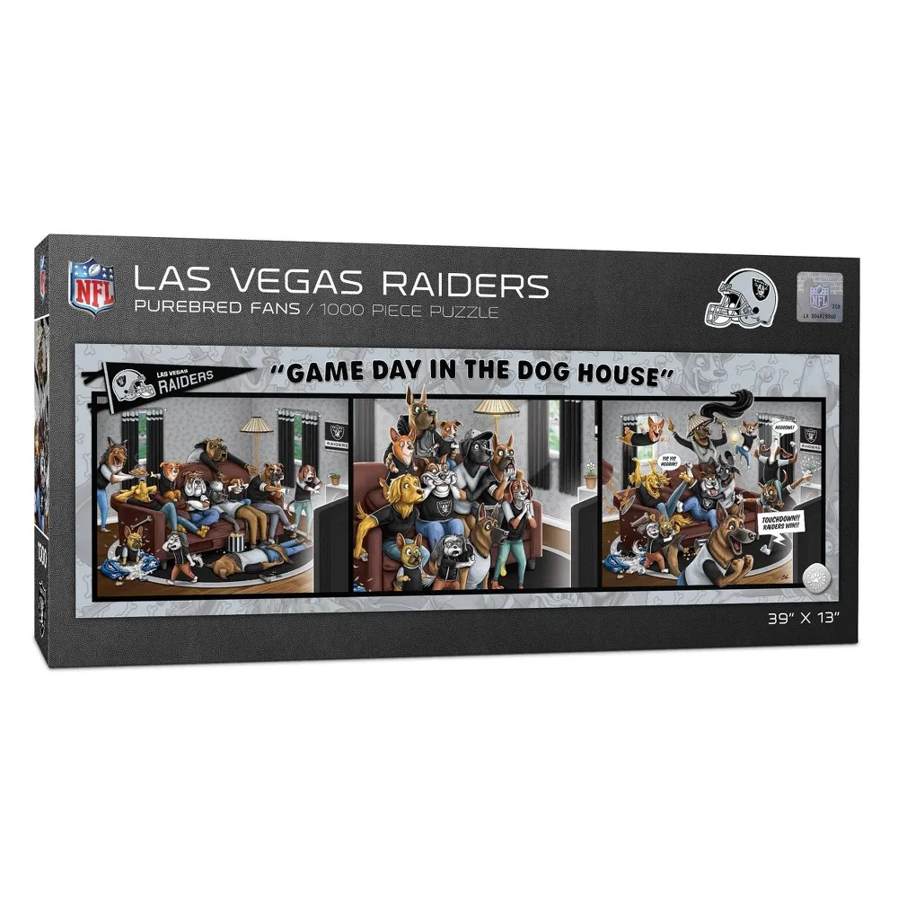 Las Vegas Raiders NFL Las Vegas Raiders Game Day in the Dog House Puzzle -  1000Pc | MarketFair Shoppes