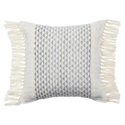 18x18 Indoor & Outdoor Vibe by Haskell Geometric Square Throw Pillow Cover - Jaipur Living: Woven Polyester