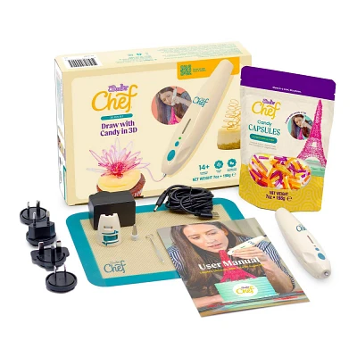 3Doodler Chef 3D Pen Set with Refills for Edible Candy Sculpting