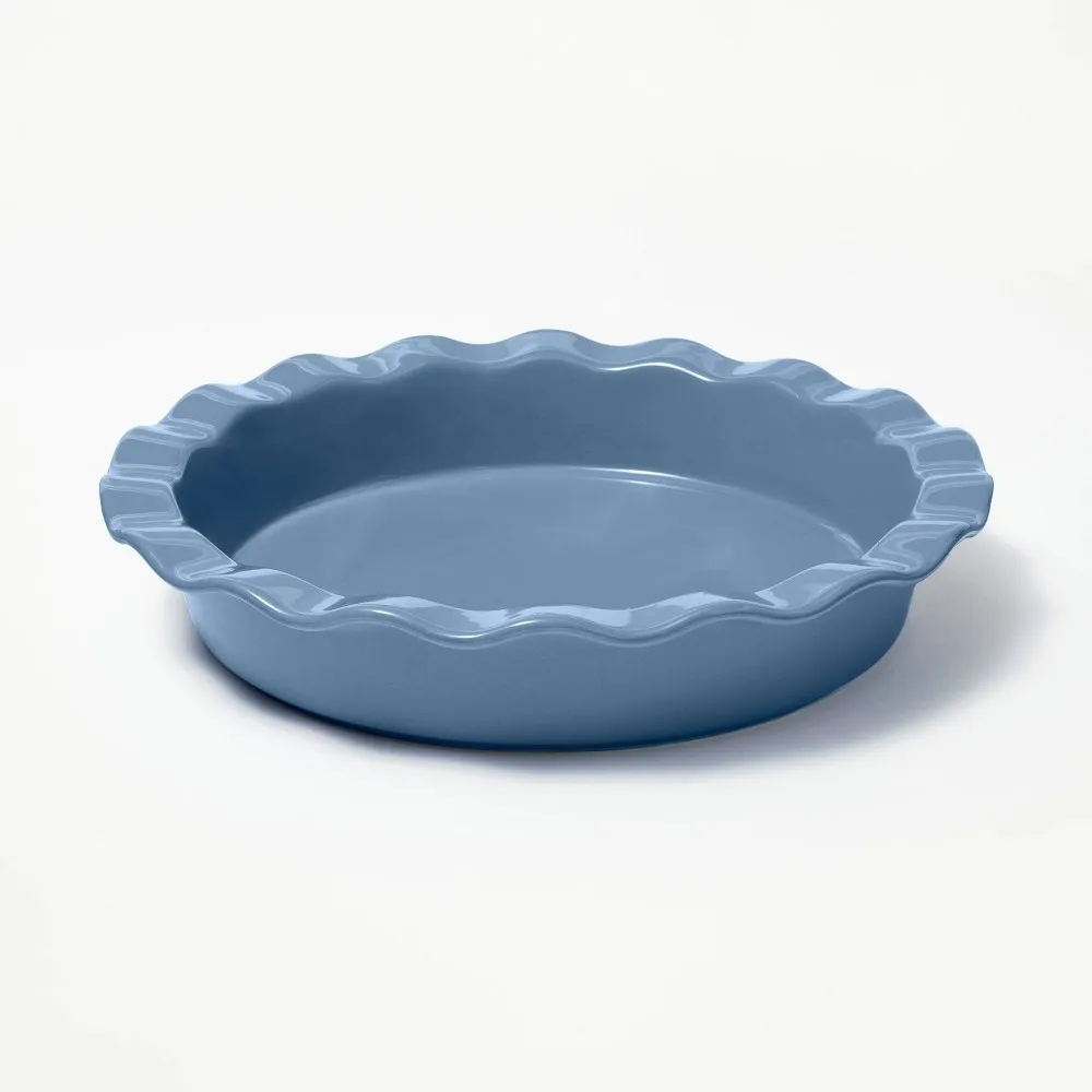 2pc Stoneware Rectangle Baking Dish Set Blue - Figmint™