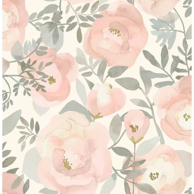 NuWallpaper Peachy Keen Peel and Stick Wallpaper Rose