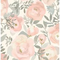 NuWallpaper Peachy Keen Peel and Stick Wallpaper Rose