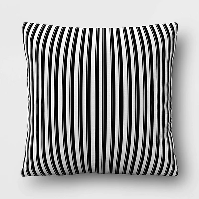 17x17 Striped Reversible Square Outdoor Pillow