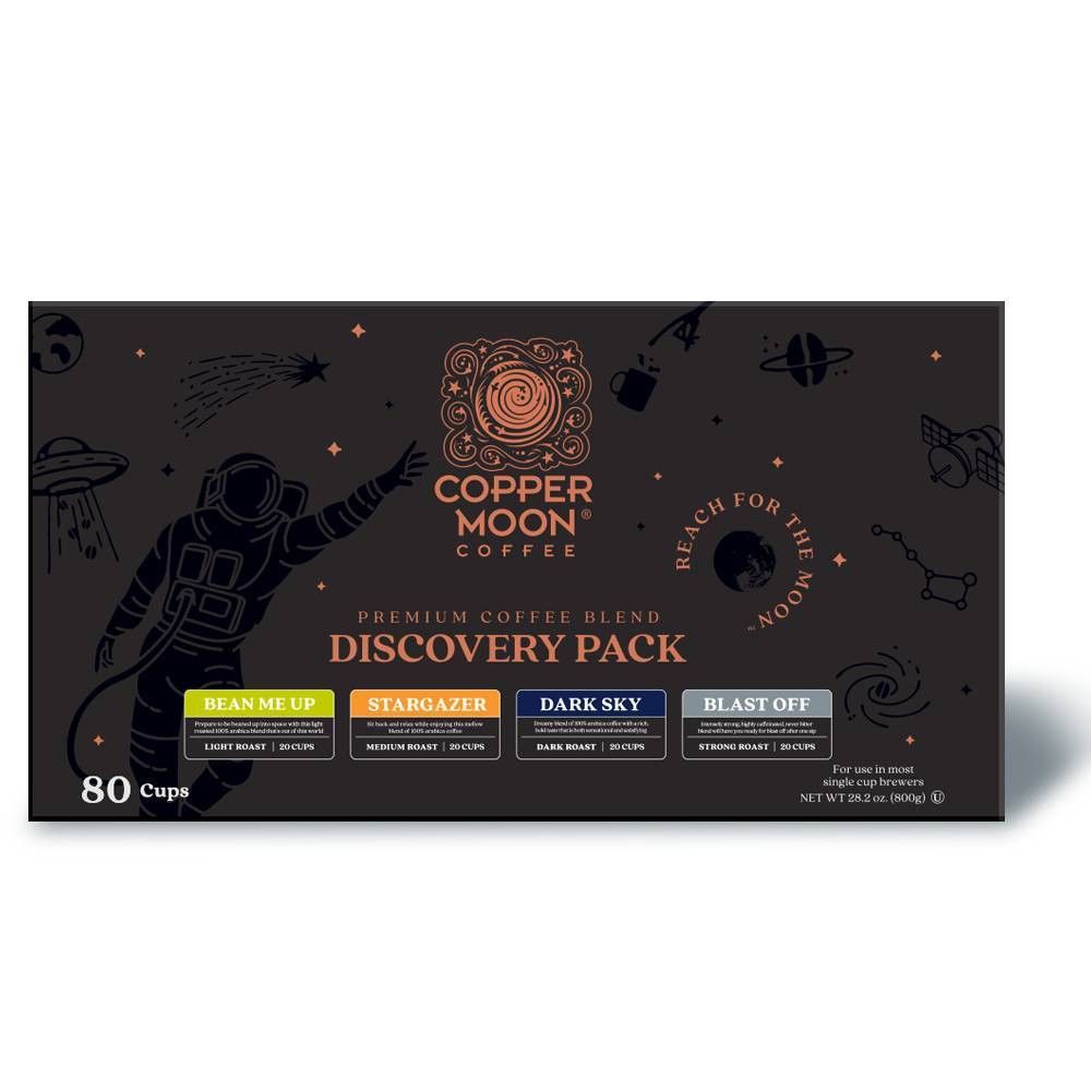 Copper Moon Coffee BrewersDiscovery Variety Pack Dark Roast Coffee - 80ct