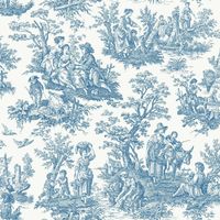 RoomMates Country Life Toile Peel and Stick Wallpaper Blue