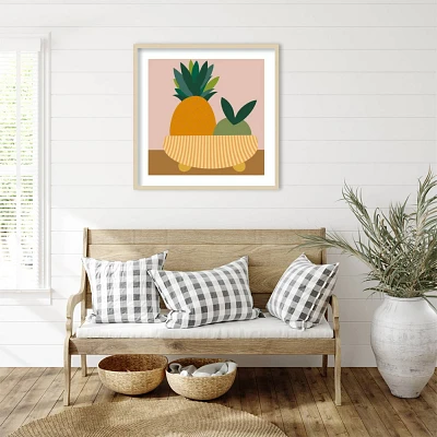 Amanti Art 33x33 Graphic Fruit Bowl III by Regina Morre Wood Framed Wall Art Print