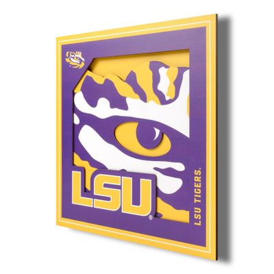 NCAA LSU Tigers 3D Logo Series Wall Art - 12x12