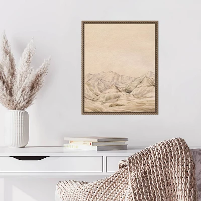 Amanti Art 16x20 Twilight Mountain Peaks II by Grace Popp: Traditional Style, Lithograph on Canvas, Framed Wall Decor