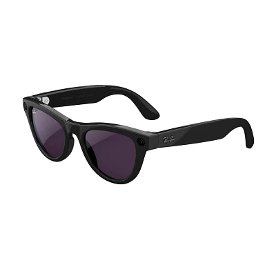 Ray-Ban | Meta Skyler Smart Glasses - Shiny Black, Clear to Amethyst Transitions