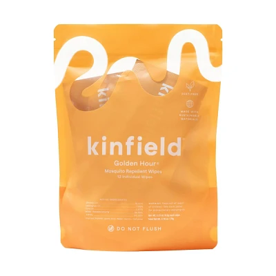 Kinfield Golden Hour Natural DEET-Free Mosquito Repellent Wipes