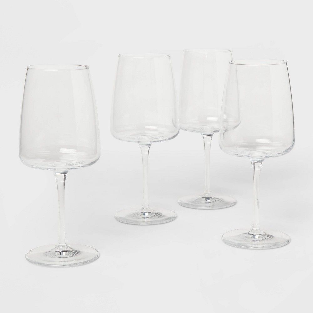 4pk Simsbury Red Wine Glasses - Threshold