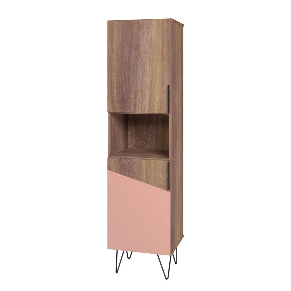 67.32 Beekman 5 Shelf Narrow Bookcase Cabinet - Manhattan Comfort