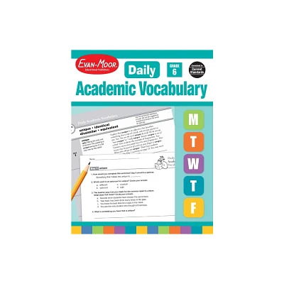 Daily Academic Vocabulary, Grade 6 Teacher Edition - by Evan-Moor Educational Publishers (Paperback)