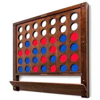 GoSports Wall Mounted Giant 4 In a Row Game - Brown