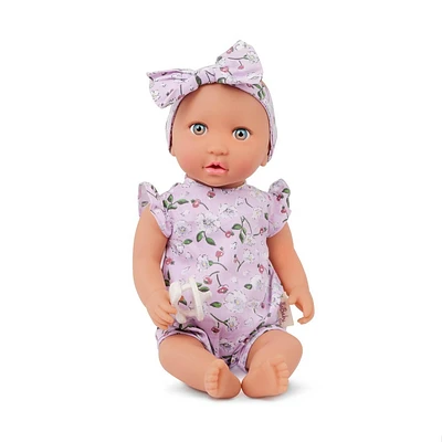 LullaBaby 14 Baby Doll with Floral Outfit & Pacifier - Blue Eyes