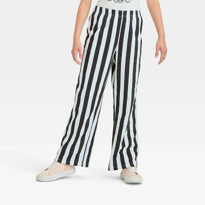 Girl Beetlejuice Striped Jogger Pant - White XS