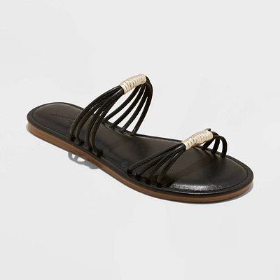 Women Aura Two Band Slide Sandal