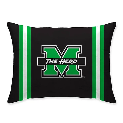 NCAA Marshall Thundering Herd Standard Stripe Logo Bed Pillow