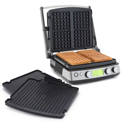 GreenPan Elite Indoor Ceramic Nonstick Multi Grill Griddle & Waffle Maker - : Steel