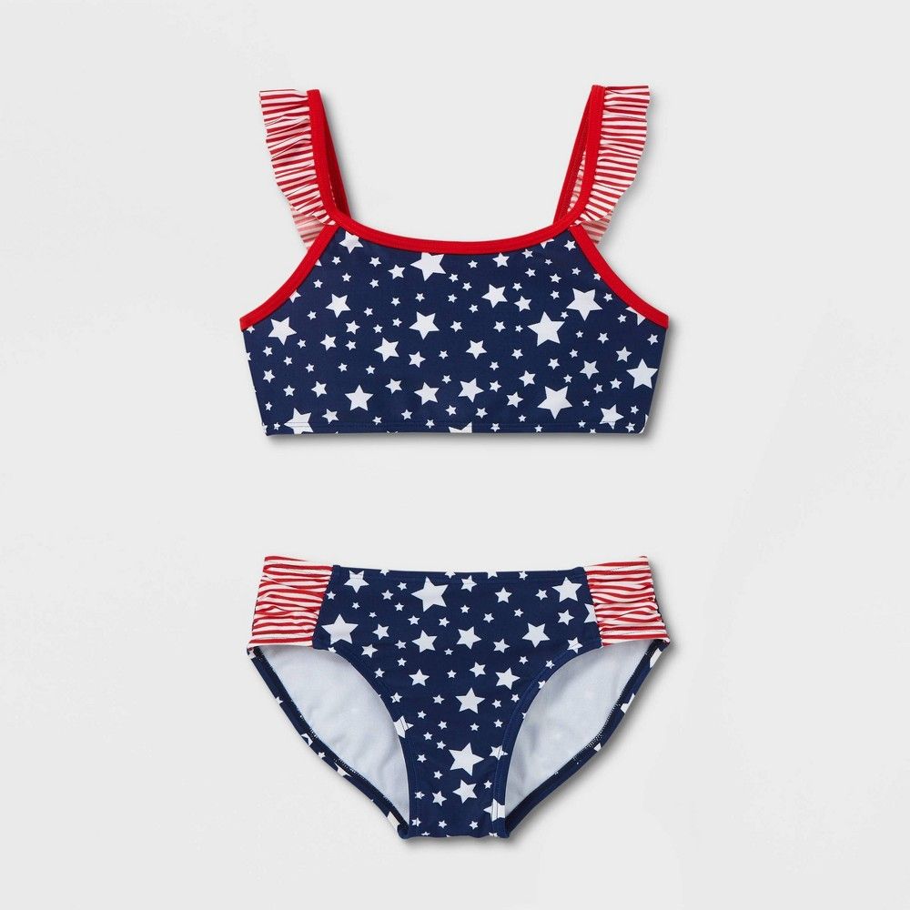 target blue and white bikini