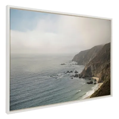 Sylvie Wild Coast No 2 Framed Canvas by Crystal Lynn Collins White - Kate & Laurel All Things Decor