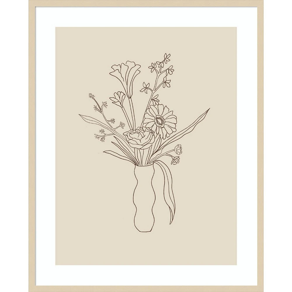 Amanti Art  Floral Study 1 by Kate Aurelia Holloway: Giclee Print, Botanical Lithograph, Hardwood Frame