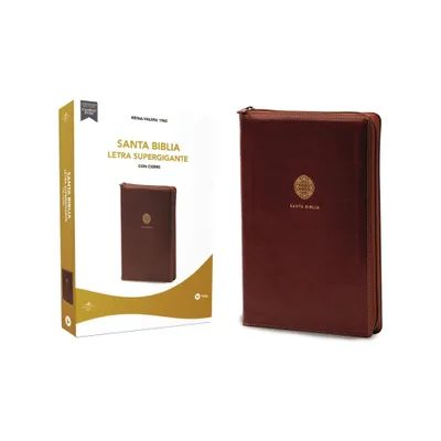 Rvr60, Santa Biblia, Letra Supergigante, Leathersoft, Caf, Con Cierre, Comfort Print - Large Print by Rvr 1960- Reina Valera 1960 (Leather Bound)