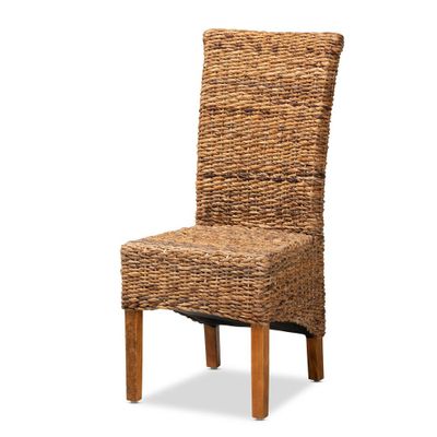 Trianna Abaca Wood Dining Chair Natural/Brown - bali & pari