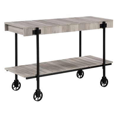 miBasics Huntingdale Industrial 1 Shelf Sofa Table : Entryway Table with Storage, Steel Frame