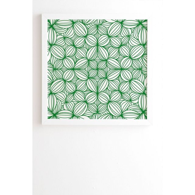 Nadiamlopez The Grass Is Greener Framed Wall Art White/Green - Deny Designs