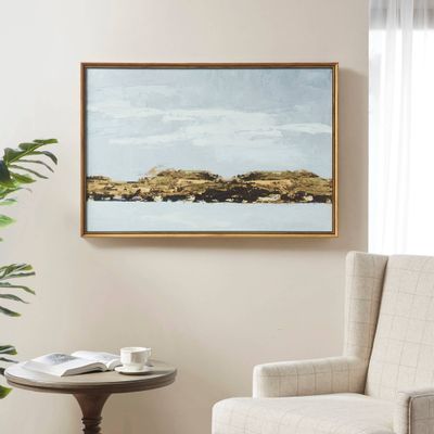 Foggy Morning Framed Gel Coated Canvas - Martha Stewart: Country Cottage Collection, Home Decor, Gel Coating