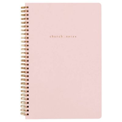 College Ruled 1 Subject Spiral Notebook Blush - Church Notes