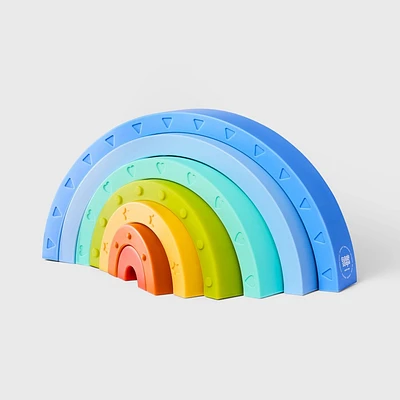 Silicone Rainbow Stacker - Gigglescape: Baby & Toddler Creativity, Fine Motor Skills, 6 Months+