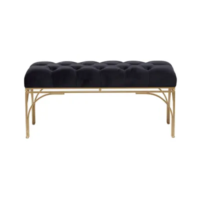 Rectangular Glam Velvet Bench - & May: Assembly