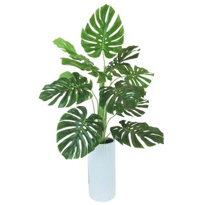 36 x 18 Artificial Monstera Plant in Ceramic Planter White - LCG Florals