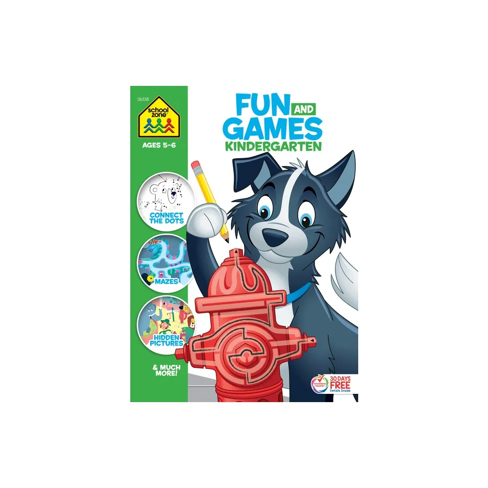 School Zone Fun and Games Kindergarten Activity Workbook - (Paperback) |  The Market Place