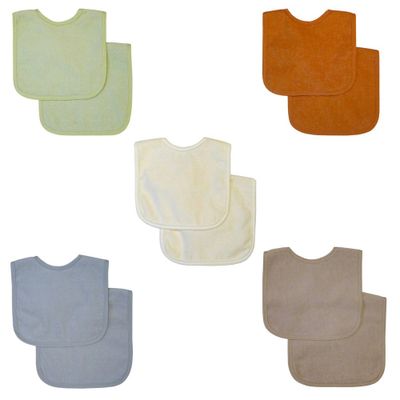 Neat Solutions Water-Resistant Lined Infant Bib Set - Neutral Soft - 10pk