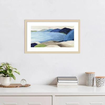 Amanti Art 25x15 Beach Island by Allison Pearce Wood Framed Wall Art Print