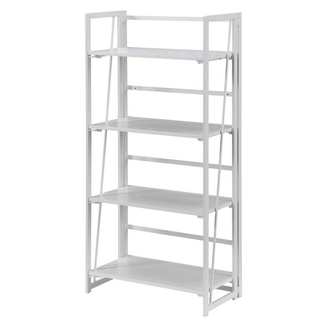 32.5 Xtra Storage 3 Tier Wide Folding Metal Shelf Black - Breighton Home