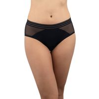 Saalt Leak Proof Women Period Underwear Regular Aborbency - Soft-Stretch Meh Hipter - Volcanic Black