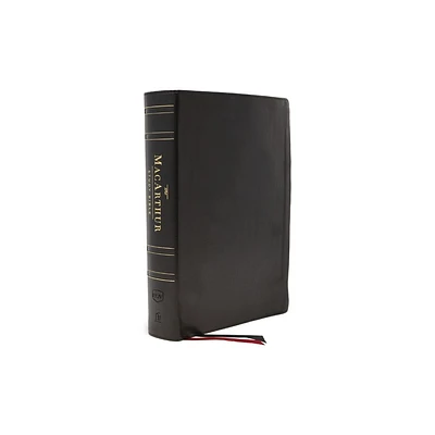 Nkjv, MacArthur Study Bible, 2nd Edition, Genuine Leather, Black, Thumb-Indexed, Comfort Print - by Thomas Nelson (Leather Bound)