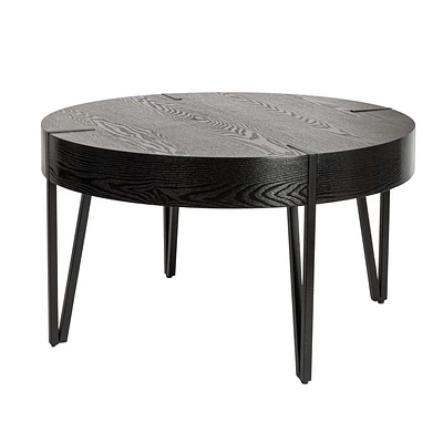 Storied Home Round Coffee Table Black