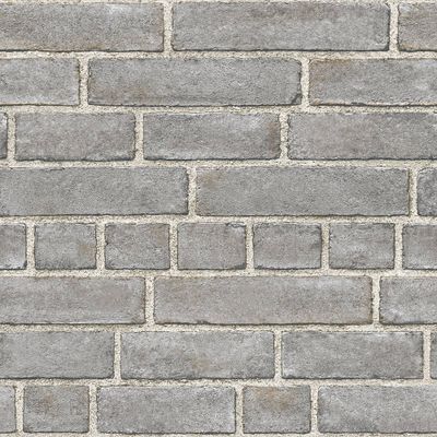 NuWallpaper Brick Peel and Stick Wallpaper Gray