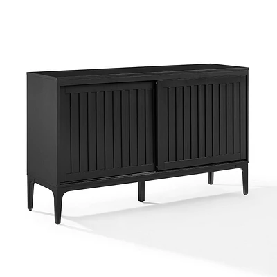 Crosley 54 Asher Sideboard : Mid-Century Buffet Cabinet with Adjustable Shelves, Cable Management