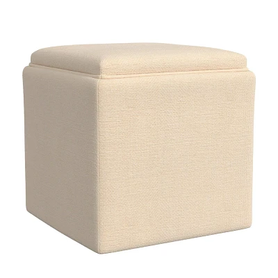 HomePop Storage Ottoman with Tray Top