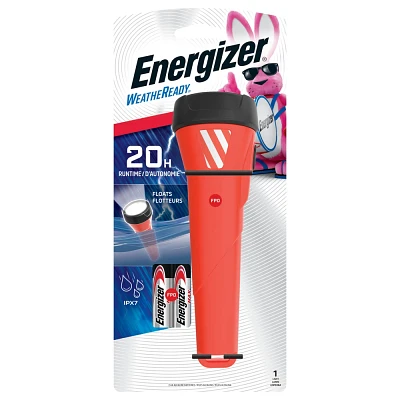 Energizer WeatheReady Floating Flashlight: Waterproof, Impact-Resistant, LED, 100 Lumens, 20-Hour Run Time, Includes AA Batteries