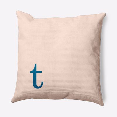 16x16 Modern Monogram t Square Throw Pillow - design