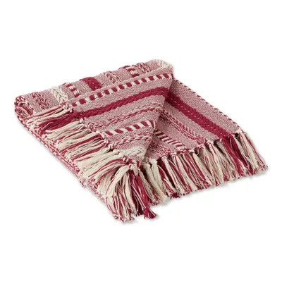 50x60 Braided Striped Throw Blanket - Design Imports